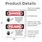 Signmission High Voltage Authorized Personnel Bilingual Danger Sign, Vinyl Decal, 3.5in W x 5in L, 2PK OS-2PACK-DS-D-35-VS-1340 - alternate 4